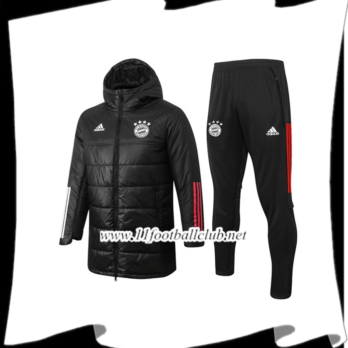 Le Nouveau Doudoune Foot Bayern Munich Noir + Pantalon 2020/2021