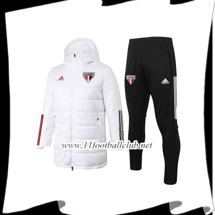 Le Nouveaux Doudoune Foot Sao Paulo FC Blanc + Pantalon 2020/2021