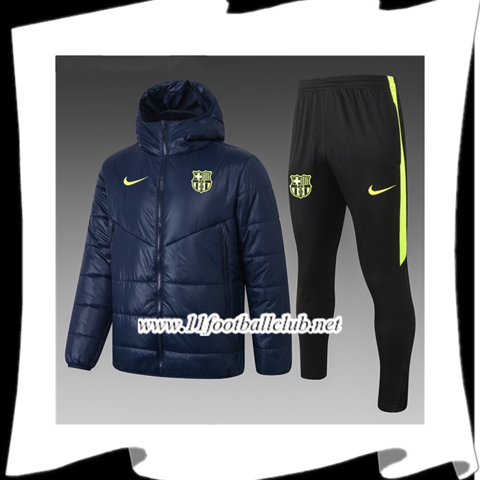 Le Nouveaux Doudoune Foot FC Barcelone Bleu Marin + Pantalon 2020/2021