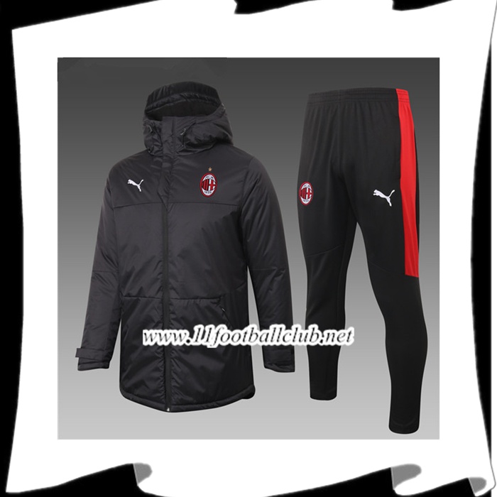 Le Nouveau Doudoune Foot Milan AC Noir + Pantalon 2020/2021