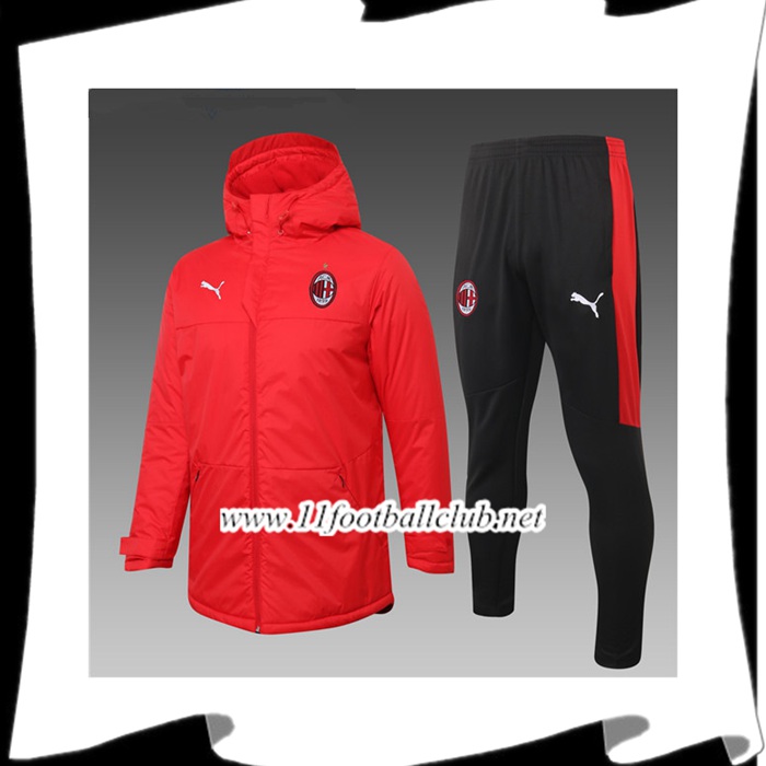 Le Nouveaux Doudoune Foot Milan AC Rouge + Pantalon 2020/2021