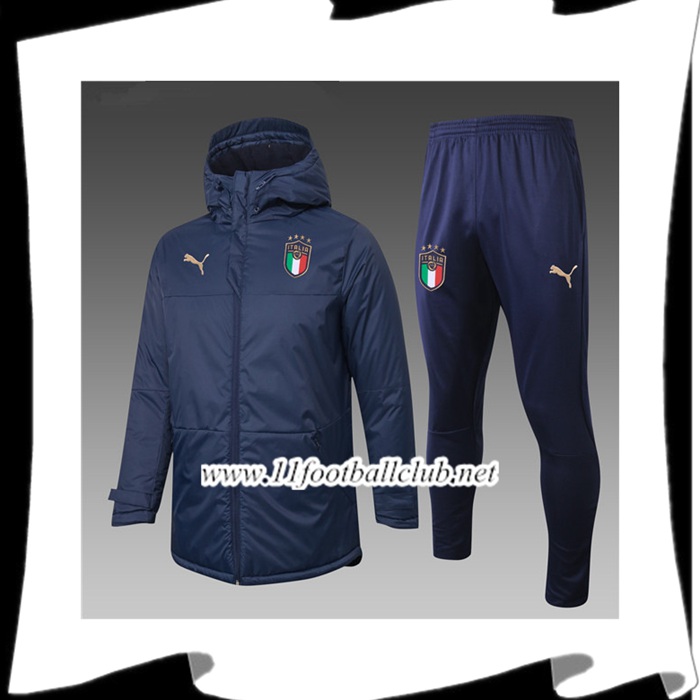 Le Nouveau Doudoune Foot Italie Bleu Marin + Pantalon 2020/2021