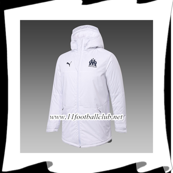 Le Nouveaux Doudoune Foot Marseille OM Blanc 2020/2021